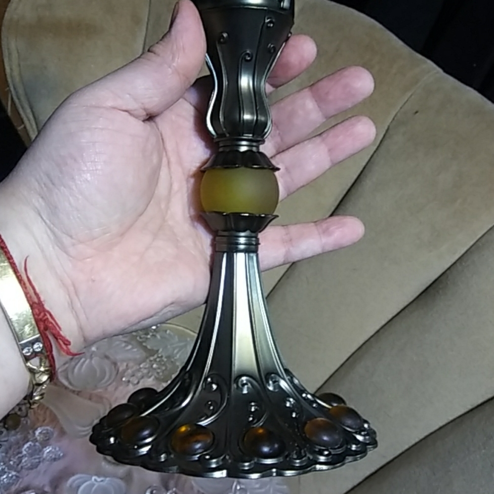 Gothic Glass vintage metal tea light lamp - Picture 6 of 8